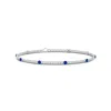Angara Prong-set Sapphire Station Bracelet In White Gold/deep Rich Blue