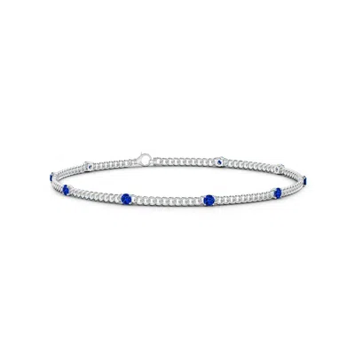 Angara Prong-set Sapphire Station Bracelet In Metallic