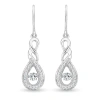 Angara Rocking Diamond Infinity Drop Earrings In White Gold/g