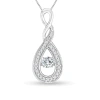 Angara Rocking Diamond Infinity Loop Pendant With Diamonds In White Gold/g