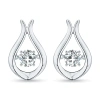 Angara Rocking Diamond Solitaire Drop Earrings In White Gold/g