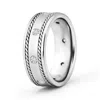 Angara Rope Edged Gypsy Set Men's Diamond Wedding Ring In White Gold/h