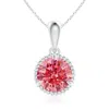 Angara Rope-framed Claw-set Fancy Intense Pink Diamond Solitaire Pendant