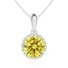 Angara Rope-framed Claw-set Fancy Intense Yellow Diamond Solitaire Pendant