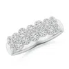 Angara Round Diamond Bezel-set Two-layer Cobblestone Ring In White Gold/h