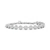 Angara Round Diamond Chain Bracelet In White Gold/h