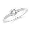 Angara Round Diamond Classic Solitaire Ring With Pretzel Heart Motif