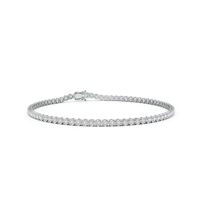 Angara Round Diamond Classic Tennis Bracelet In Metallic