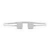 Angara Round Diamond Cushion Halo Open Flex Bangle In White Gold/h
