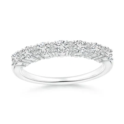 Angara Round Diamond Half Eternity Ring In Metallic
