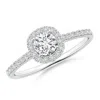 Angara Round Diamond Halo Ring With Accents In White Gold/h