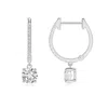Angara Round Diamond Hoop Drop Earrings With Accents In White Gold/h