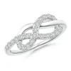 Angara Round Diamond Infinity Knot Ringâ In Prong Setting In White Gold/h