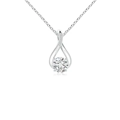 Angara Round Diamond Infinity Twist Pendant With Accents In Metallic