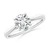 Angara Round Diamond Knife-edge Shank Trellis Engagement Ring In White Gold/h