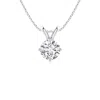 Angara Round Diamond Solitaire V-bale Pendant In White Gold/h