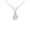 Angara Round Diamond Solitaire V-bale Pendant With Diamond Accent In White Gold/h