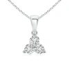 Angara Round Diamond Three Stone Pendant In White Gold/h