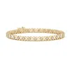 Angara Round Diamond 'x' Motif Stackable Bracelet In Yellow Gold/h