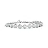Angara Round Lab-grown Diamond Chain Bracelet In White Gold/f-g