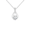 Angara Round Lab-grown Diamond Infinity Twist Pendant With Accents In White Gold/f-g