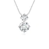 Angara Round Lab-grown Diamond Two Stone Pendant In White Gold/f-g