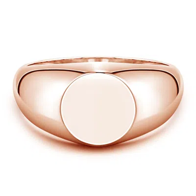 Angara Round Men's Signet Ring In Gold
