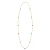 Angara Round Ruby Station Necklace In Yellow Gold/deep Rich Red