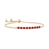 Angara Ruby Bolo Bracelet With Diamond Accents In Yellow Gold/medium Red