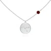 Angara Ruby Cancer Constellation Medallion Pendant In White Gold/deep Rich Red