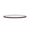 Angara Ruby Eternity Tennis Bracelet In White Gold/deep Rich Red