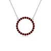 Angara Ruby Open Circle Eternity Pendant