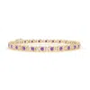 Angara S Curl Amethyst And Diamond Tennis Bracelet In Yellow Gold/dark Purple