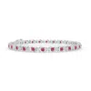 Angara S Curl Pink Sapphire And Diamond Tennis Bracelet In White Gold/rich Pink