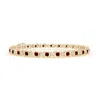 Angara S Curl Ruby And Diamond Tennis Bracelet In Yellow Gold/deep Rich Red