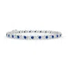 Angara S Curl Sapphire And Diamond Tennis Bracelet In White Gold/medium To Rich Blue