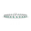 Angara S Swirl Link Illusion Emerald Tennis Bracelet In White Gold/rich Medium Green