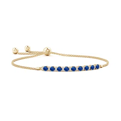 Angara Sapphire Bolo Bracelet With Diamond Accents In Gold