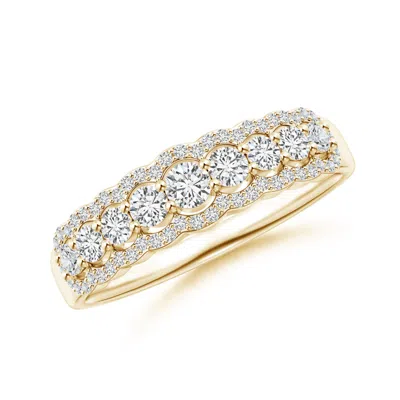 Angara Scalloped-edge Diamond Nine Stone Anniversary Ring In Gold