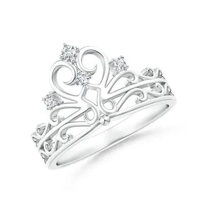 Angara Scattered Round Diamond Princess Tiara Ring In Metallic