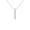 Angara Seven-stone Princess-cut Diamond Vertical Bar Pendant In White Gold/h