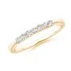Angara Seven Stone Prong-set Diamond Wedding Ring In Yellow Gold/g