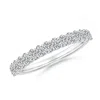 Angara Shared Prong-set Oval Diamond Half Eternity Wedding Ring In White Gold/h