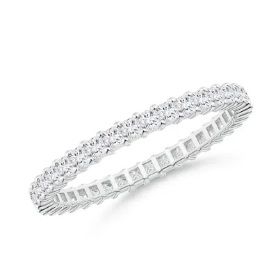 Angara Shared Prong-set Princess-cut Diamond Eternity Ring In Metallic