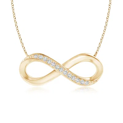 Angara Sideways Pave-set Diamond Infinity Necklace In Gold