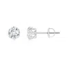 Angara Six Prong-set Diamond Solitaire Filigree Stud Earrings In White Gold/g