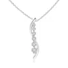Angara Six Stone Diamond Journey Necklace In White Gold/h