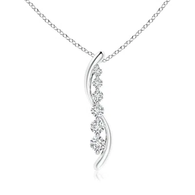 Angara Six Stone Diamond Journey Necklace In Metallic