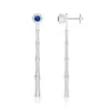 Angara Small Blue Sapphire Multi-wear Indochine Bamboo Earrings In White Gold/medium To Rich Blue