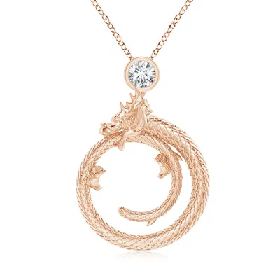 Angara Small Dragon Slider Pendant With Diamond In Gold